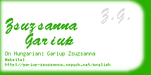 zsuzsanna gariup business card